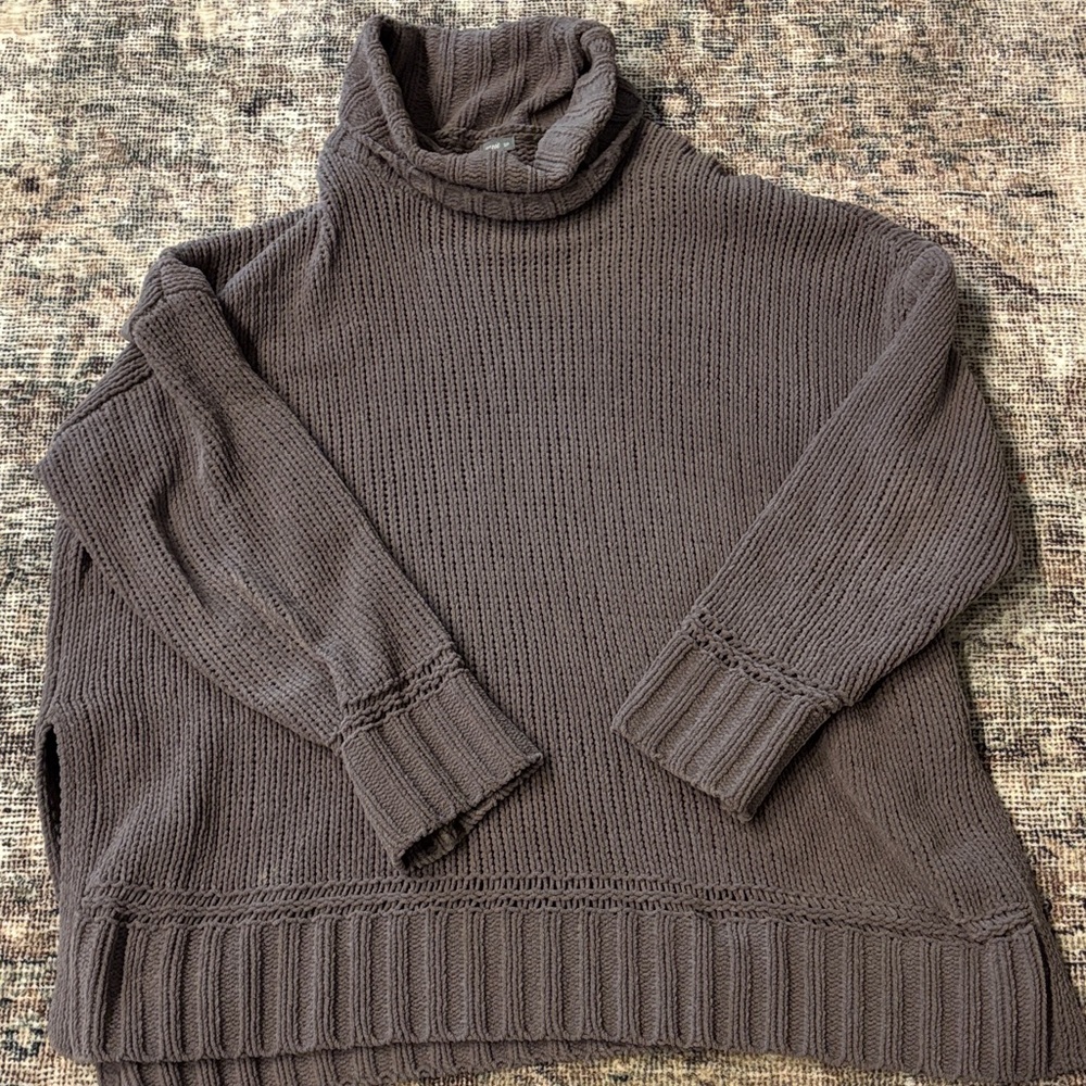 Aerie Cozy Taupe Turtleneck Sweater